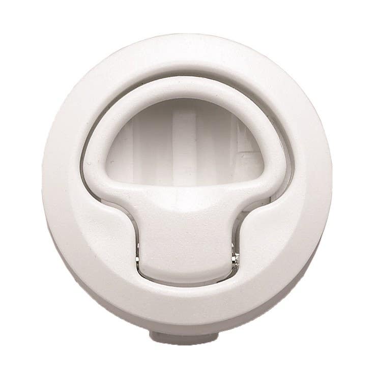 43001WH Plastic Flush Pull Latch 60mmx3 White