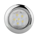 00758-BU LED Ceiling Light, Surface Mount 12-24V SS trim Ring, 1W/13lm